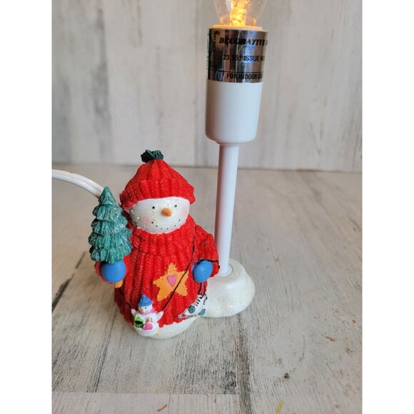 Hallmark snowman lamp sweater unique Xmas home decor - Picture 2 of 7